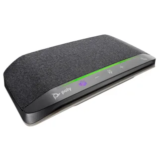 HP Poly Sync 10-M - Speakerphone hands-free - wired - USB-A, USB-C - silver - Certified for Microsoft Teams