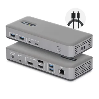 Startech - Docking station - for laptop - USB-C 3.2 Gen 2 - HDMI, 2 x DP - 1GbE - United Kingdom, Europe