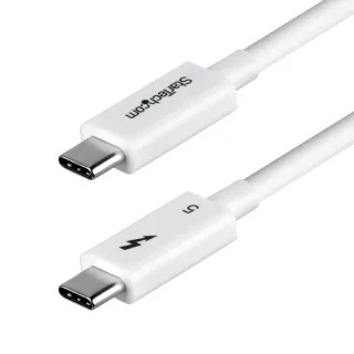StarTech - USB cable - USB-C (M) to USB-C (M) - USB4 / Thunderbolt 3 / Thunderbolt 4 / Thunderbolt 5 / DisplayPort 2.1 - 1 m - passive, 8K60Hz support, bi-directional - white