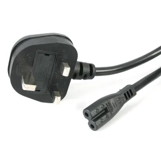 StarTech 3ft (1m) UK Laptop Power Cable, BS 1363 to C7, 2.5A 250V, 18AWG, Black, AC Notebook/Laptop Replacement Cord, Printer Cable, UK Laptop Charger Cord, BS 1363 to IEC60320 C7 - Power Brick Cord - Power cable - power IEC 60320 C7 to BS 1363 (M) - AC 250 V - 1 m - black - United Kingdom