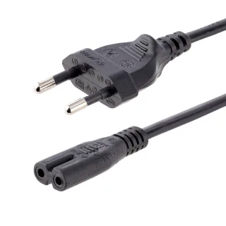 StarTech 1m (3ft) Laptop Power Cord, EU Plug to C7, 2.5A 250V, 18AWG, Notebook / Laptop Replacement AC Power Cord, Printer/Power Brick Cord, Europlug to IEC 60320 C7 - Laptop Charger Cable, UL Listed - Power cable - power IEC 60320 C7 to Europlug (M) - AC 250 V - 1 m - black - Europe