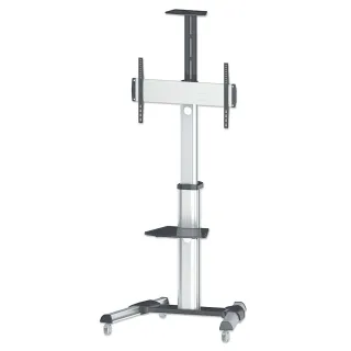 Manhattan 461245 TV/Monitor Trolley Stand- 37-65" VESA to 600X400MM 50KG