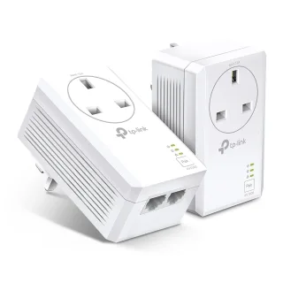 TP-Link TL-PA7027P KIT AV1000 2-Port Gigabit Pass-through Powerline Starter Kit