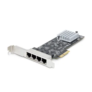 Startech 4-Port 2.5Gbps NBASE-T PCIe Network Card, Intel I225-V Chip, Quad Port Computer Network Card, Multi-Gigabit NIC, PCI Express Server LAN Card, Desktop Ethernet Interface Card, PCI Express 2.0 (PR42GI-NETWORK-CARD)