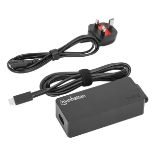 Manhattan 102520 Mains 240W USB-C Laptop Charger All Standard Laptops 65W 2.5M