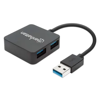 Manhattan 162296 USB-A 4-PORT Hub USB 3.0- Bus Power Black