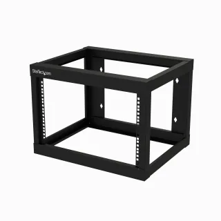 Startech 6U 19" Wall Mount Network Rack 19" Deep 2 Post Open Frame for Server Room Data/AV/IT/Communication/Computer Equipment/Patch Panel with Cage Nuts/Screws Hook/Loop, Cisco 2960 - 19 Inch Wallmount Rack (RK619WALLO)