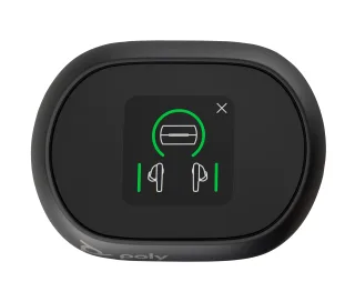HP Poly Voyager Free 60+ - True wireless earphones with mic - in-ear - Bluetooth - active noise cancelling - USB-C via Bluetooth adapter, 3.5 mm jack - carbon black - Certified for Zoom Rooms