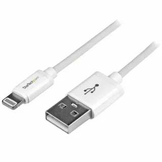 Startech 1m (3ft) White Apple 8-pin Lightning Connector to USB Cable for iPhone / iPod / iPad - Charge and Sync Cable - 1 meter (USBLT1MW)