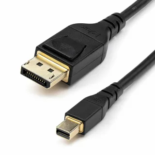 StarTech 3ft (1m) VESA Certified Mini DisplayPort to DisplayPort 1.4 Cable, 8K 60Hz HBR3 HDR, Super UHD mDP to DP 1.4 Cord, Slim (34 AWG) Ultra HD 4K 120Hz, Monitor/Video Cable - mDP to DP Cable (DP14MDPMM1MB)