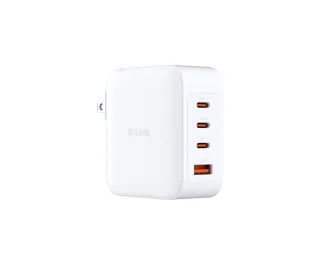 D-Link DCF-141 - Power adapter - GaN - 140 Watt - 5 A - Power Delivery 3.1, QC 4.0 - 4 output connectors (3 x USB-C, USB Type A) - United Kingdom