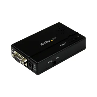 StarTech High Resolution VGA to Composite (RCA) or S-Video Converter - PC to TV Video Adapter - 1600x1200 RGB to TV (VGA2VID)