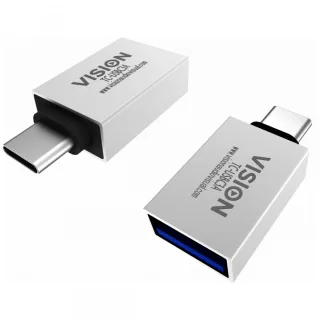 USB C to USB A adaptor -plugs into USB C and has full-sized USB A 3.0 socket - USB C (m) to USB type a (f) - USB 3.2 - white