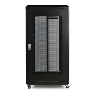 Startech 22U Server Rack Cabinet with secure locking door - 4 Post Adjustable Depth (5.5" to 28.7") - 1768 lb capacity - 19 inch Portable Network Equipment Enclosure on wheels/casters (RK2236BKF) - Rack - 22U - for P/N: CABCAGENUTS6, CABSCREWM52, CABSCREWSM6, CABSCRWM520, CABSCRWM620, CABSCRWS1224