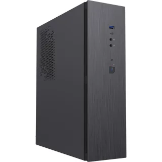 CiT S8i SFF Micro-ATX PC Case - 8.3L Compact Desktop Chassis, Brushed Front, 1 x 80mm Fan, 2 x USB 3.0, TFX PSU Support, Black