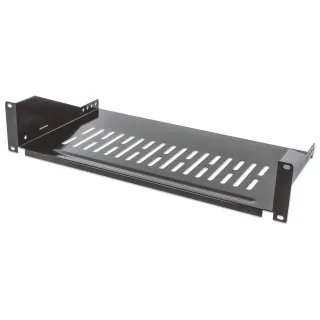 Intellinet 712507 19" Cantilever Shelf 2U 250MM- 2-POINT Front Mount Black