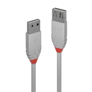 Lindy 36713 2M USB 2.0 Type a E Extension Cable Anthra Line Grey