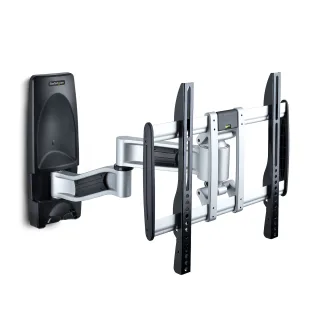 Startech Articulating TV Wall Mount, VESA Wall Mount Supports 65 inch/99lb/Flat/Curved TVs, Retractable Low Profile Wall Mount TV Bracket, Adjustable Corner TV Wall Mount, Swivel/Rotation/Tilt (TV-WALL-MOUNT-65FS) - Mounting kit (wall mount, 2 vertical brackets) - articulating - for curved / flat panel - low profile - aluminium, steel - black, silver - screen size: 26"-65" - wall-mountable - TAA Compliant