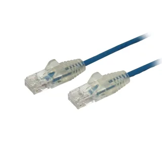 Startech 1.5m Slim LSZH CAT6 Ethernet Cable, 10 Gigabit Snagless RJ45 100W PoE Patch Cord, CAT 6 10GbE UTP Network Cable w/Strain Relief, Blue, ETL, Low Smoke Zero Halogen - Category 6 - 28AWG (N6PAT150CMBLS)