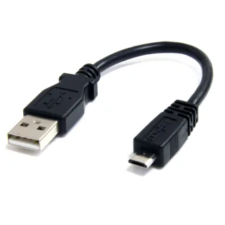 StarTech 6in Micro USB Cable - A to Micro B - USB to Micro B - USB 2.0 A Male to USB 2.0 Micro-B Male - 6-inches - Black (UUSBHAUB6IN) - USB cable - USB (M) to Micro-USB Type B (M) - USB 2.0 - 15.2 cm - black - for P/N: PIB2M21, PIB2MS1, PIB2S31, USB2PCARBK, USB2PCARBKS, USBLT2PCARW, USBUB2PCARB