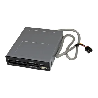 Startech 3.5in Front Bay 22-in-1 USB 2.0 Internal Multi Media Memory Card Reader with Simultaneous Access - CF/SD/MMC/MS/xD - Black (35FCREADBK3)