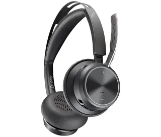 HP Poly Voyager Focus 2 - Headset - on-ear - Bluetooth - wireless - active noise cancelling - USB-C via Bluetooth adapter - black - Zoom Certified