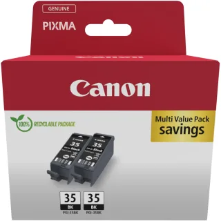 Canon PGI-35BK Twin Pack - 2-pack - 9.3 ml - black - original - hanging box - ink tank