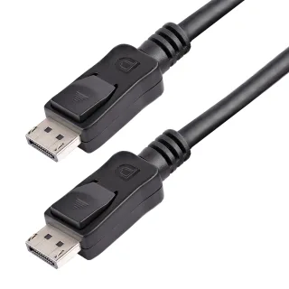 StarTech DisplayPort 1.2 Cable w/ Latches - 6ft / 2m - HBR2 - 4K x 2K Display - Certified DP to DP Video Cable M/M (DISPLPORT6L)
