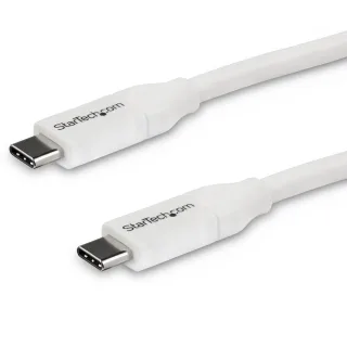 StarTech USB C to USB C Cable - 13 ft / 4m - 5A PD - M/M - White - USB 2.0 - USB-IF Certified - USB Type C Cable - USB C Charging Cable (USB2C5C4MW)