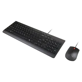 Lenovo Essential Wired Combo - Keyboard and mouse set - USB - QWERTY - UK - black