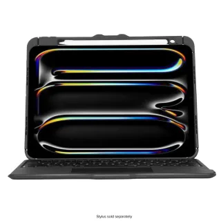 Targus Versavu - Keyboard and folio case - with trackpad - backlit - wireless - Bluetooth 5.0 - QWERTY - Nordic - black