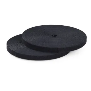 Startech - Hook & loop tie - 0.5in wide, cut-to-size, reusable, fastener tape, adjustable, bulk roll - 15.2 m - black (pack of 2)