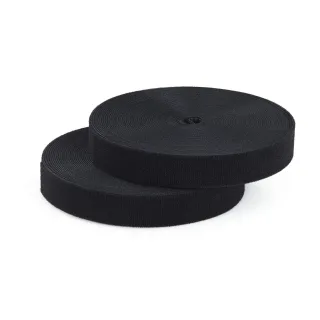 Startech - Hook & loop tie - 1in wide, cut-to-size, reusable, fastener tape, adjustable, bulk roll - 15.2 m - black (pack of 2)
