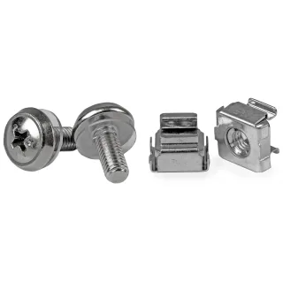 Startech M5 Mounting Screws and Cage Nuts for Server Rack Cabinet - Pack of 50 Server Rack Screws (CABSCREWM5) - Rack screws and nuts (pack of 50) - for P/N: RACK-21U-20-WALL-OA, RACK-24U-20-WALL-OA, RK12OD2, SHELF-2U-20-CENTER-V
