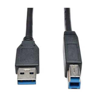 Eaton Tripp Lite Series USB 3.2 Gen 1 SuperSpeed Device Cable (A to B M/M) Black, 15 ft. (4.57 m) - USB cable - USB Type B (M) to USB Type A (M) - USB 3.0 - 4.57 m - black