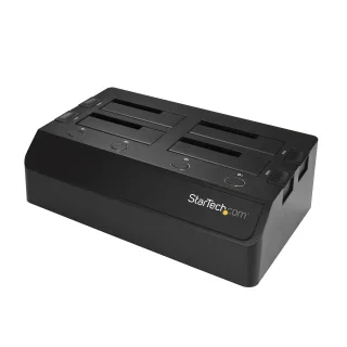 Startech 4-Bay USB 3.1 to SATA Hard Drive Docking Station, 10Gbps USB Hard Drive Dock, External 2.53.5 SATA III (6Gbps) SSDHDD Docking Station, Hot-Swap Hard Drive Bay - Dual 60mm Fans, Top-Loading - Storage enclosure - 2.5" / 3.5" shared - SATA 6Gb/s - USB 3.1 (Gen 2) - black