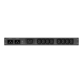 APC NetShelter - Automatic transfer switch (rack-mountable) - AC 207-253 V - 3700 VA - 1-phase - Ethernet 10/100/1000, USB - output connectors: 9 - 1U - 2.44 m cord - black