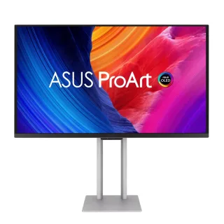 ASUS ProArt PA27UCDMR - OLED monitor - 27" (26.5" viewable) - 3840 x 2160 4K @ 240 Hz - 1000 cd/m² - 1500000:1 - HDR10 - 0.1 ms - Thunderbolt 4, HDMI, DisplayPort - speakers - silver