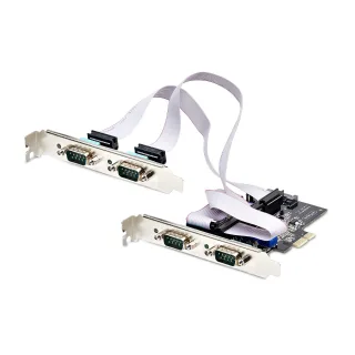 Startech 4-Port Serial PCIe Card, Quad-Port PCI Express to RS232/RS422/RS485 (DB9) Serial Card, Low-Profile Bracket Incl., 16C1050 UART, TAA-Compliant, For Windows/Linux, TAA Compliant - Level-4 ESD Protection (PS74ADF-SERIAL-CARD)