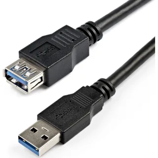 StarTech 2m Black SuperSpeed USB 3.0 Extension Cable A to A - Male to Female USB 3.0 Extender Cable - USB 3.0 Extension Cord - 2 meter (USB3SEXT2MBK) - USB extension cable - USB Type A (F) to USB Type A (M) - USB 3.0 - 2 m - black - for P/N: HB30A4AIB, SV211DPUA4K, SV211HDUA4K, USB2001EXT2NA, USB2002EXT2NA, USB2004EXT2NA