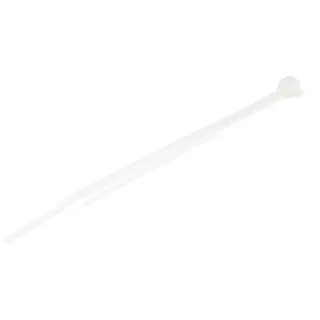 Startech 10cm(4") Cable Ties, 2mm(1/16") wide, 22mm(7/8") Bundle Diameter, 8kg(18lb) Tensile Strength, Nylon Self Locking Zip Ties with Curved Tip, 94V-2/UL Listed, 100 Pack, White - Nylon 66 Plastic - TAA (CBMZT4N)