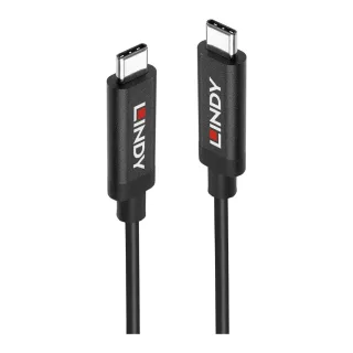 LINDY 43308 5m Active USB 3.2 Gen 2 C/C Cable, Data transfer rates up to 10Gbps, Supports video resolutions up to UHD 8K 7680x4320@60Hz including 4K 4096x2160@120Hz, 2 year warranty