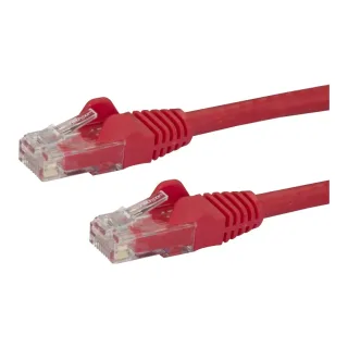 Startech 50cm CAT6 Ethernet Cable, 10 Gigabit Snagless RJ45 650MHz 100W PoE Patch Cord, CAT 6 10GbE UTP Network Cable w/Strain Relief, Red, Wiring is UL Certified/TIA - Category 6 - 24AWG (N6PATC50CMRD) - Network cable - RJ-45 (M) to RJ-45 (M) - 50 cm - UTP - CAT 6 - molded, snagless, stranded - red