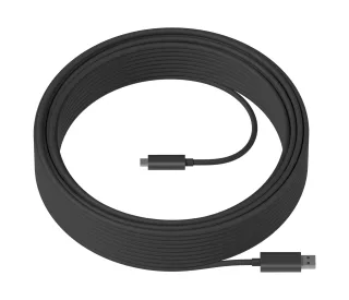 Logitech Strong - USB cable - USB Type A (M) to USB-C (M) - USB 3.1 - 10 m - plenum, Active Optical Cable (AOC)