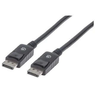 Manhattan 307116 Displayport Cable 2M 4K/60HZ- Male/Male Black Polybag