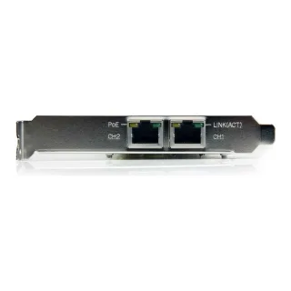 Startech Dual Port PCI Express Gigabit Ethernet Network Card Adapter - 2 Port PCIe NIC 10/100/100 Server Adapter with PoE PSE (ST2000PEXPSE) - Network adapter - PCI Express x1 - Gigabit Ethernet x 2