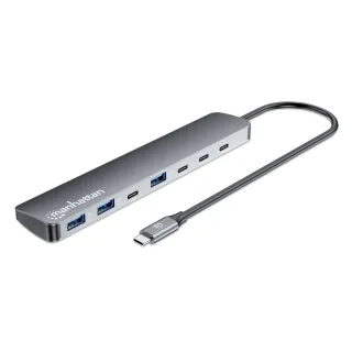 Manhattan 181167 USB-C Dock/Hub 7-PORT- USB-A(X3)/USB-C(X4)/PD100