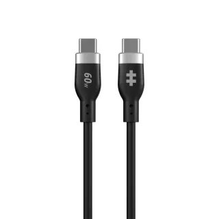 HyperJuice - USB cable - USB-C (M) to USB-C (M) - USB 2.0 - 1.5 m - USB Power Delivery (60W), extended power range (EPR) - black