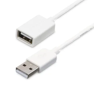 StarTech 1m White USB 2.0 Extension Cable Cord - A to A - USB Male to Female Cable - 1x USB A (M), 1x USB A (F) - White, 1 meter (USBEXTPAA1MW) - USB extension cable - USB (F) to USB (M) - USB 2.0 - 1 m - molded - white - for P/N: MSDREADU2OTG, USBEXTPAA2MW, USBEXTPAA3MW, USBPAUB1MW, USBPAUB2MW, USBPAUB50CMW