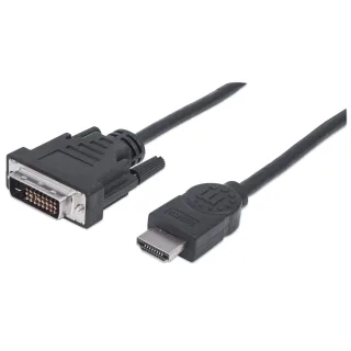Manhattan 322782 HDMI to Dvi-d Cable 1M- Male/Male 24/1 Black Polybag